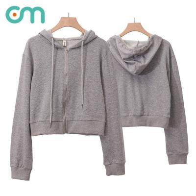 China High Quality QUICK DRY Shorts Zipper Up Casual Hooded Tops Sweater Women Sport Hoodie Coat for sale