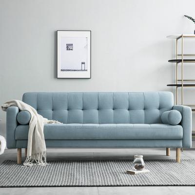 China Modern Minimalist Sofa Living Room Velvet Fabric Seats Velvet Sofas Three Person Furniture for sale