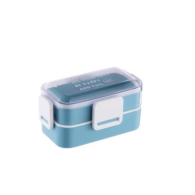 China Safe New Products Bento Plate Wheat Straw Plastic Eco-friendly Custom Made Bento Lunch Box Food Set for sale