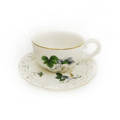 China Easy Viable In Carry Economy And Durability Coffee Cup With Saucer Ceramic for sale