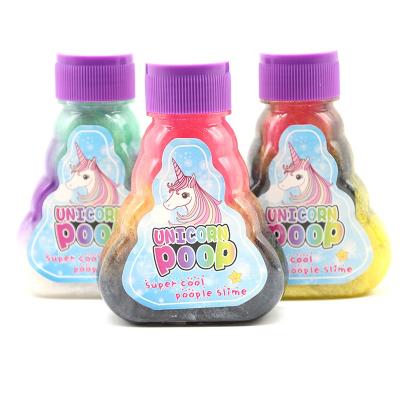 China Hot Super Cool Kid Unicorn Poop Slime Toys Colorful Amazon Animal Relaxing DIY for sale