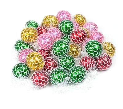 China Toy Squeeze Soft Novelty Grape Soft Mesh Ball Pops Sensory Fidget Pressure Relieve Worry Duct Mood Toys for sale