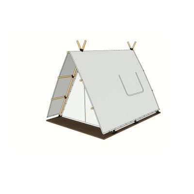 China Straight Tying Type Outdoor Camp B&B Pyramid Triangle Hotel Tent Wooden Canopy Processing Customization for sale