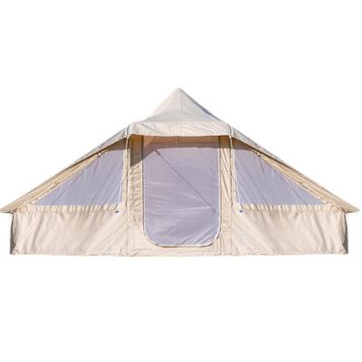 China Outdoor Camping Pyramid Tent Stake Oxford Cloth Canopy Tent Waterproof Windproof Double Door Tube Type Tent for sale