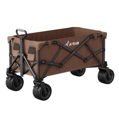 China Foldable Storage Camping Trolley Hand Push Picnic Wagon Camp Trolley Table Panel Outdoor Camping for sale