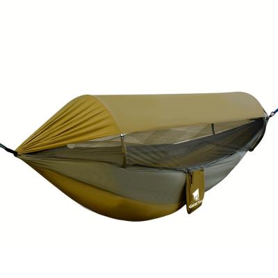 China Wholesale Nylon Portable Rainproof Hammock Swing Outdoor Hammock Outdoor Sun Protection Bed Camping Mosquito Net Adult for sale