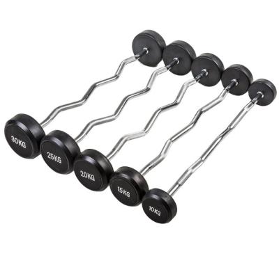 China China Wholesale Fitness Equipment Universal Fixed Straight Buckle Rubber Barbell for sale