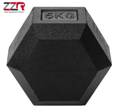 China 2022 New Environmental Friendly Wholesale Hex Rubber Dumbbell Custom Gym Equipment for sale