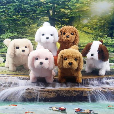 China Can Walk Children's Electric Toy Dog Plush Electric Toy Dog Can Bark And Walk Baby Teddy Bear Puppy Toy Plush Cloth Battery Soft Puppy for sale