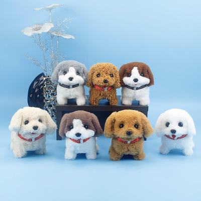 China Electric toy dogs can bark manufacturer direct sales can customize electric baby toy plush dog toy children's soft toy battery dog ​​pet toy chi dog for sale