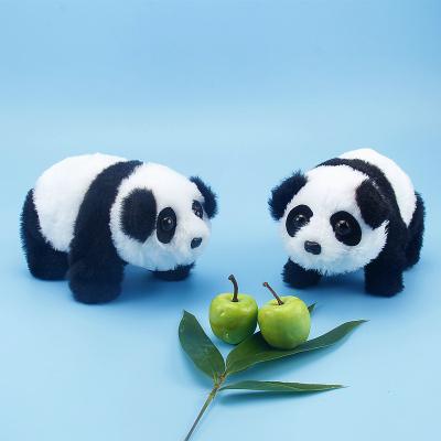 China Pandas can walk and play mini animal plush toy electronic pandas music factory direct sales for sale