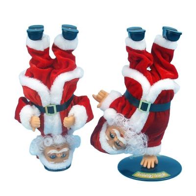 China Can Dance and Bring Music Direct Selling Children's Santa Claus Electric Circle Dance Inverted Christmas Toys Gifts Plush Toys Baby Holiday Decorati for sale