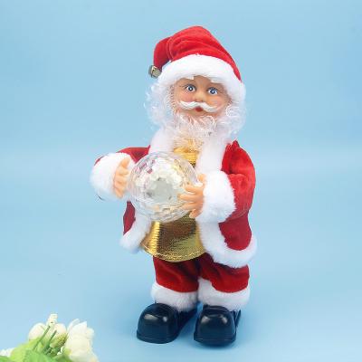 China Can Dance and Bring to Music High Quality Toy Dancing Electric Singing Santa Claus on Climbing a Ladder for sale