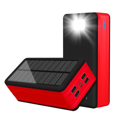 China 2022 Portable fast charging solar panel charging best-selling electronics product 50000mah solar power bank with light for sale