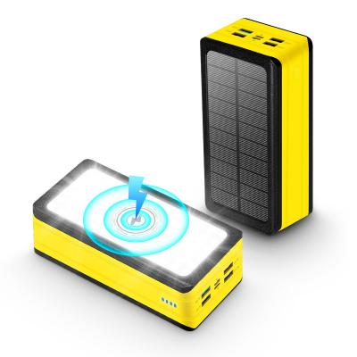 China Support 60000mAh Large Capacity Fast Solar Phone Charger Portable Wireless Solar Power Charging Bank for sale