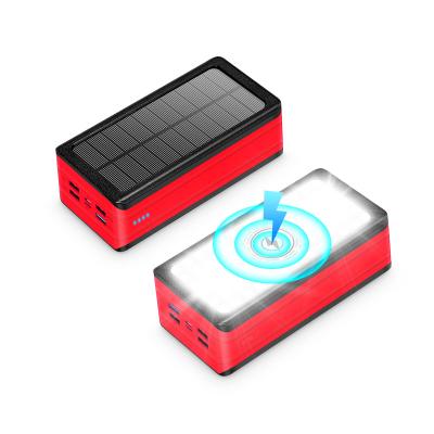 China Support Factory Price Fast Charger 50000mah Solar Portable Power Bank Customize Wireless Solar Power Bank for sale