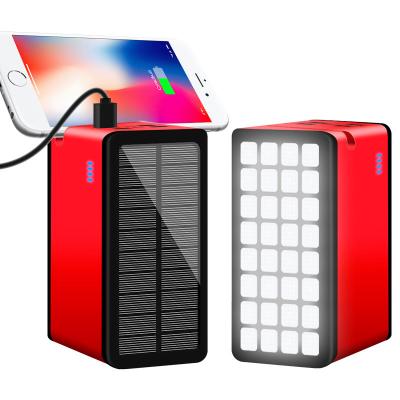 China 2022 Solar Panel Charging New Product Waterproof Mobile Fast Charger IP66 100000mah Portable Solar Power Bank for sale