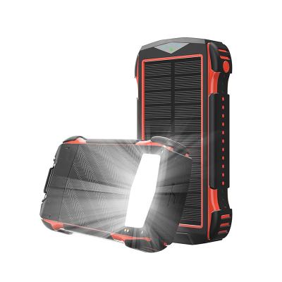 China 20000mAh Outdoor Portable Solar Power Fast Charger Phone Radio Silicone Support Magnetic Power Bank for sale