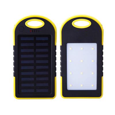 China Solar Panel Charging Mini Solar Power Bank 5000mah 10000mAh Outdoor Portable Mobile Phone Solar Charger for sale