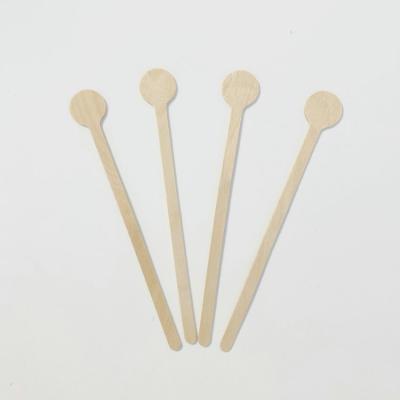 China Sustainable Top Sales Coffee Stick Disposable Wooden Coffee Stirrers Round End Coffee Stirrers for sale