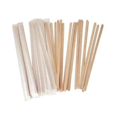 China Sustainable Coffee Top Individual Stick Food Grade Coffee Stick Disposable Wooden Coffee Stirrers for sale