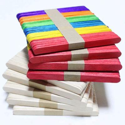 China Viable Hot Sale Wooden Craft Stick Birch Colored Ice Cream Sticks for sale