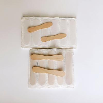 China Sustainable Popular Natural Mini Paper Wrapped Wooden Ice Cream Scoops for sale