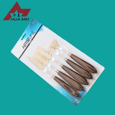 China Special Shaped 5pcs Knife Shape Palette Knife Spatula Painting Knife Set for sale