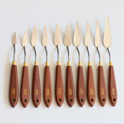 China Welded Stainless Steel Handle Stainless Steel Blade Palette Knife Paint Wood Knife / Spatula for sale