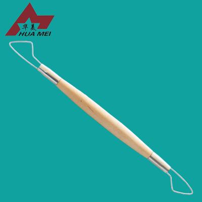 China Sharp cutting edges with added force in the direction of cut pottery sharpen modeling tool Clay Sculpting Tools in wood for sale