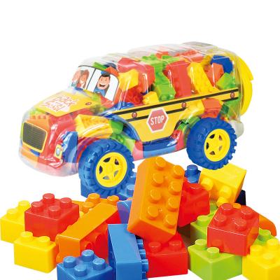 China Educational Mega Blocks Friction Car Big Building Block Children DIY Classic Educational Bricks Toys for sale