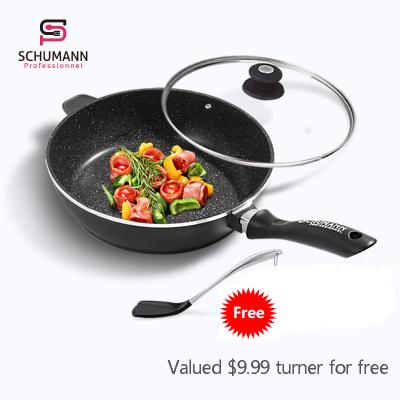 China 28cm Sustainable SCHUMANN Induction Aluminum Cookware Set Non Stick Deeper Frying Pan for sale