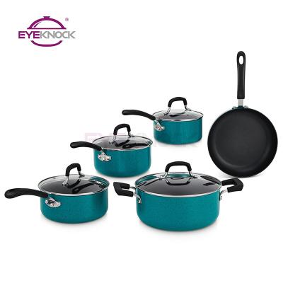 China Sustainable Press Induction Aluminum Cookware Set Non Stick Cookware Pan for sale