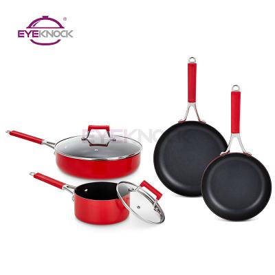 China Sustainable Press Induction Aluminum Cookware Set Non Stick Cookware Set for sale