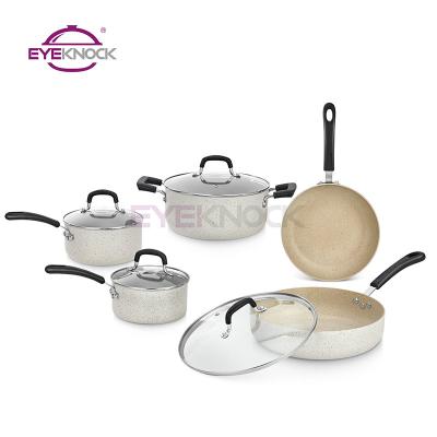 China Sustainable Press Induction Aluminum Cookware Set Non Stick Cookware Pan for sale