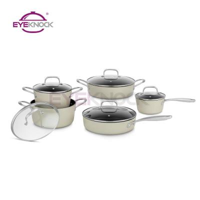 China Sustainable Press Induction Aluminum Cookware Set Non Stick Cookware Pan for sale