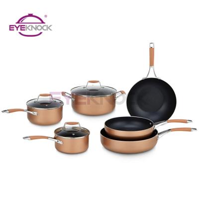 China Sustainable Press Induction Aluminum Cookware Set Non Stick Cookware Pan for sale