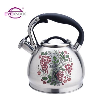 China Sustainable 2.8L Stainless Steel Water Kettle With Bakelite Handle Whistling Water Kettle for sale