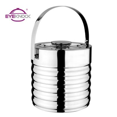 China Sustainable Hot Sale Stainless Steel Barware Series Double Wall Ice Bucket for sale