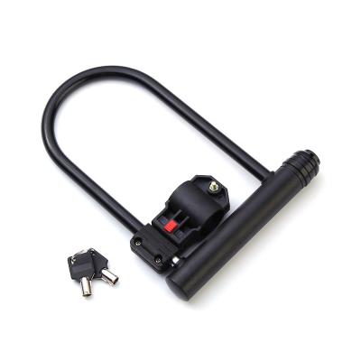 China Durable High Security Motorcycle Steel Locks Anti Theft Bicycle Chinese Style U Lock Bike U Lock With Cable for sale