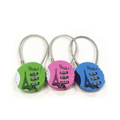 China Waterproof Cover Customized Logo Bag Lock Combination Luggage Locks Padlock for sale