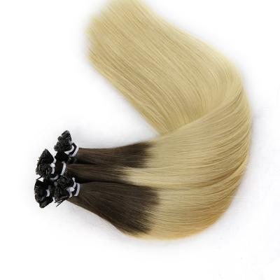 China Silky Straight Wave Highknight Keratin Hair Extensions Hair Flat Tips Double Drawn Russian Ombre Color Flat Tip Hair Extension Vendors for sale