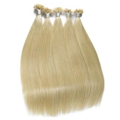 China Highknight 100% Virgin 10A Silky Straight Brazilian Hair U-tip U-tip Color 613# Straight Blonde Hair Nail Extensions for sale