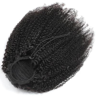 China Highknight Curly Multiple Textures Curly Straight Deep Wave 100% Brazilian Hair Ponytail Drawstring Raw Human Hair Extensions for sale