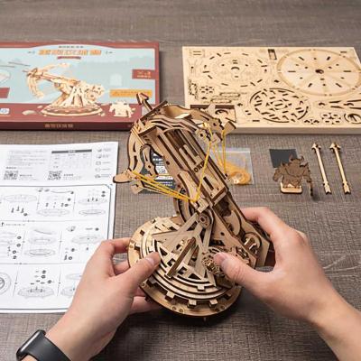 China Other Educational Toys Robotime Rokr Other Kids Educational Game Toys KW401 Siege Ballista Puzzle 2021 Heavy Wooden 3d Puzzles for sale