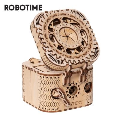 China Unique Wooden Education Robotime Vintage Treasure Box 3d Puzzle Small Birthday Gift Sets For Dropshipping for sale