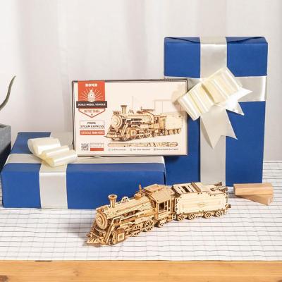 China DIY TOY Robotime Rokr USA Warehouse Gift MC501 Scale Model Vehicle Toy 3D Handmade Wooden Puzzle For Children for sale