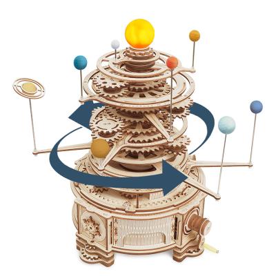 China DIY TOY Robotime Rokr Nicely Designed Mechanical Planetary Jigsaw Wooden 3D Puzzles ST001 for DIY Assembly Lovers for sale