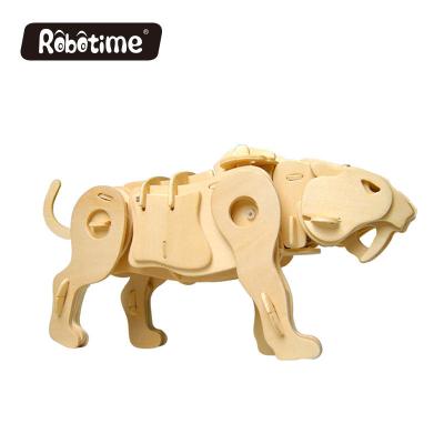 China Educational Wooden Animal Puzzle from DIY TOY Robotime DIY for sale