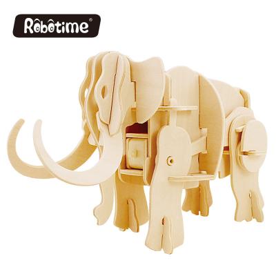 China Toy Robotime Factory Walking Animal Diy Educational Wooden 3D Puzzle Cartoon for sale